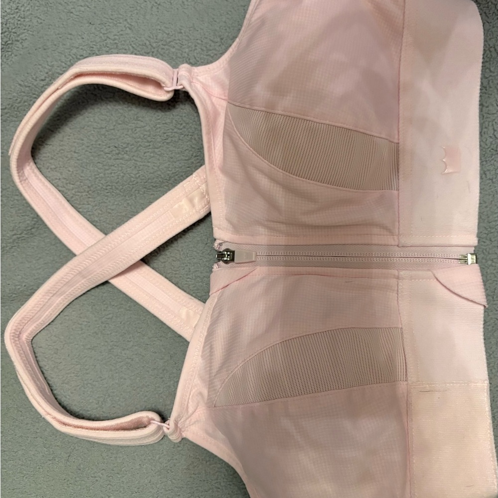 SHEFIT Ultimate Light Pink High Impact Sports Bra - Size Luxe